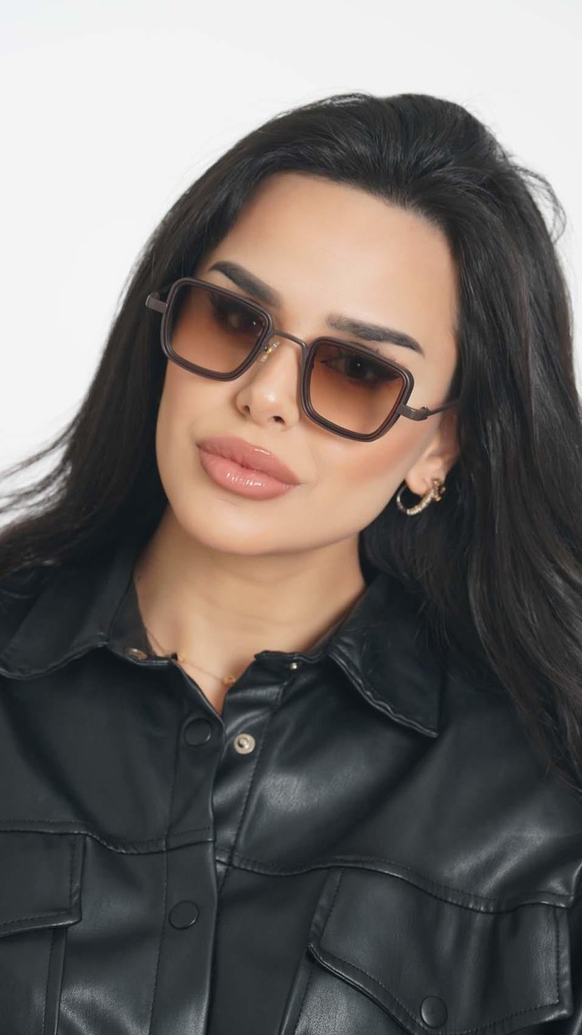 Angel Eyes Kahverengi Dikdörtgen Unisex Güneş Gözlüğü