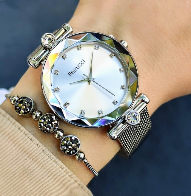 Ferrucci Nsfc13672H-01-2640 Kadın Kol Saati + Bileklik