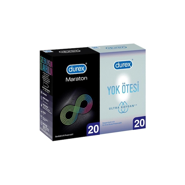 Durex Maraton Prezervatif 20'li + Yok Ötesi Prezervatif 20'li