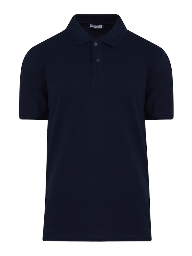 Lacivert Regular Fit %100 Pamuk Polo Yaka Tişört