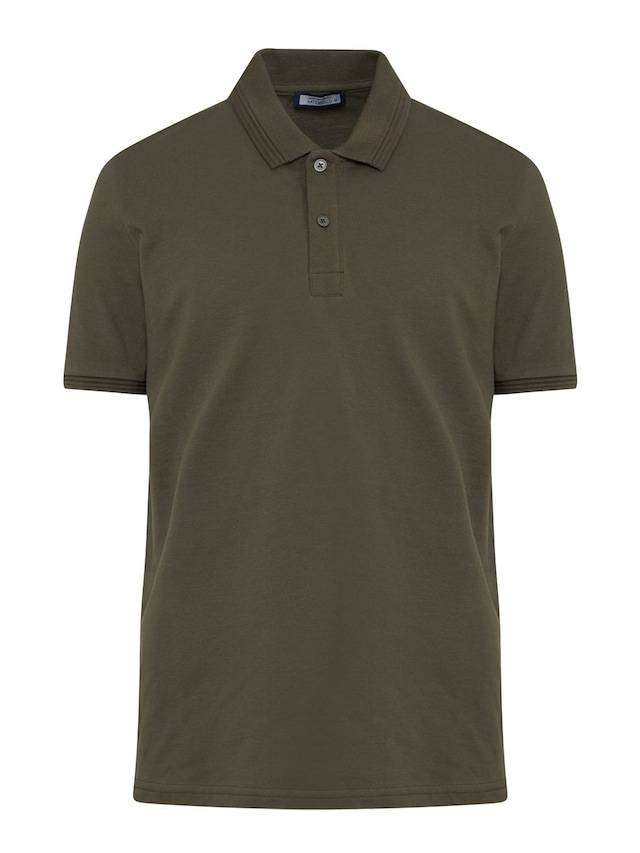 Haki Regular Fit %100 Pamuk Polo Yaka Tişört