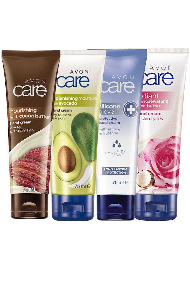 Avon Gliserin + Kakao + Avokado + Gül Özlü El Kremi 75 ML 4'lü