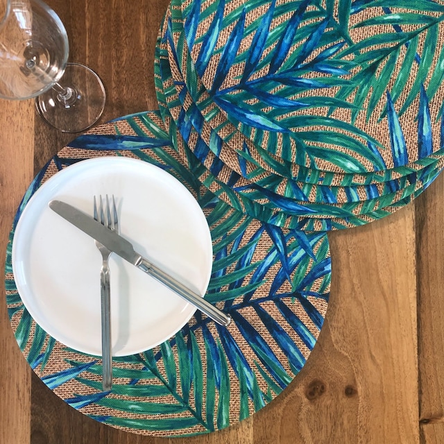 Amerikan Servis,Mavi Hasır Yaprak Supla 6 ad