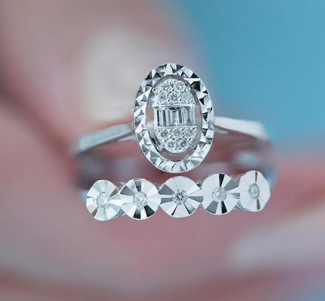 0,14 Karat Twin Baget Pırlanta Yüzük