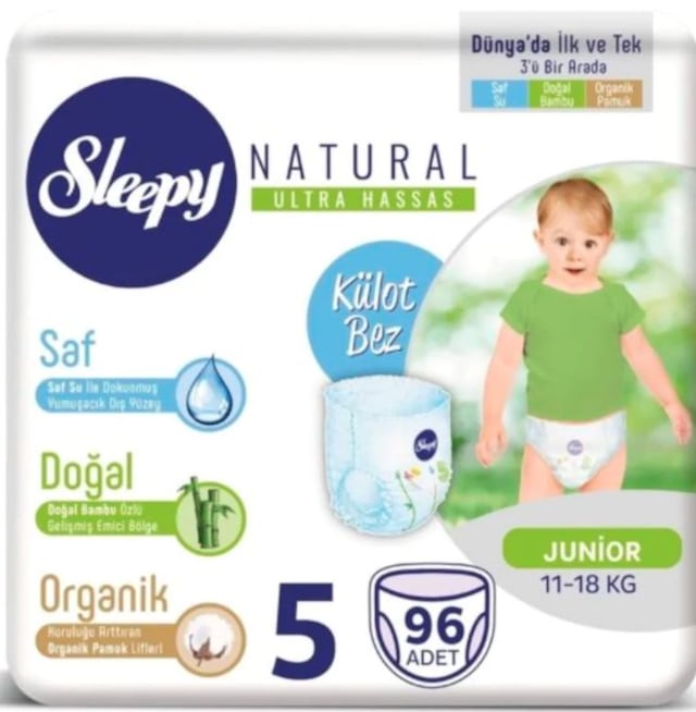Sleepy Natural Külot Bez 5 Numara Junior 96 Adet