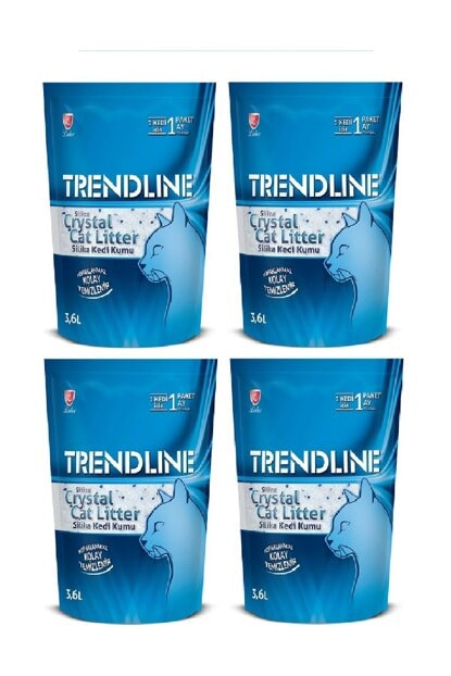 Trendline Tozsuz Silika Kristal Kedi Kumu 4 x 3600 ML
