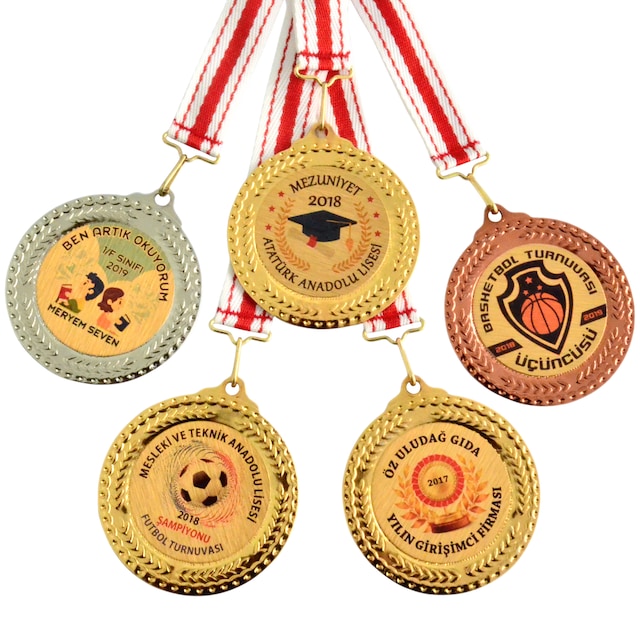 ÇİFT TARAF Dijital Baskılı Madalya - Derece Başarı Tören