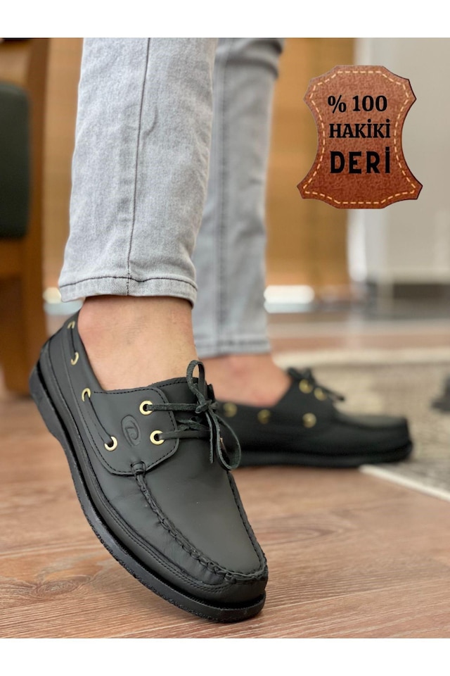 Muggo Dexter Garantili Hakiki Deri Erkek Günlük Klasik Casual Aya