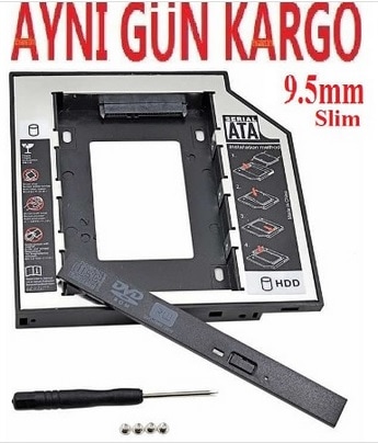 DVD KIZAK EXTRA SATA 9.5mm 4716a HDD SSD HARDİSK YUVA KUTU CADDY