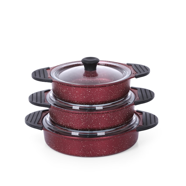 Rs Sembol Rainbow  Döküm 3 Lü Sahan Seti  Kırmızı