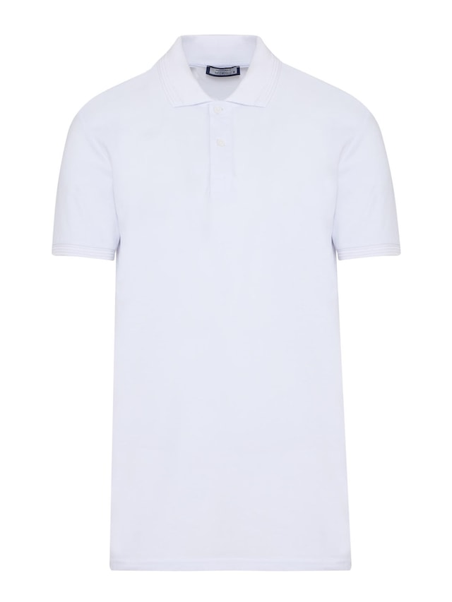 Beyaz Regular Fit %100 Pamuk Polo Yaka Tişört