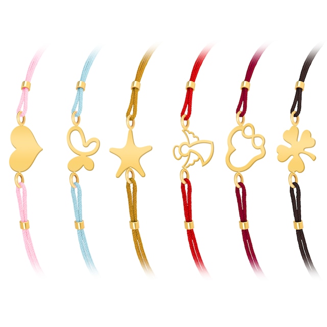 14 Ayar Altın Figürlü İpli Bileklik