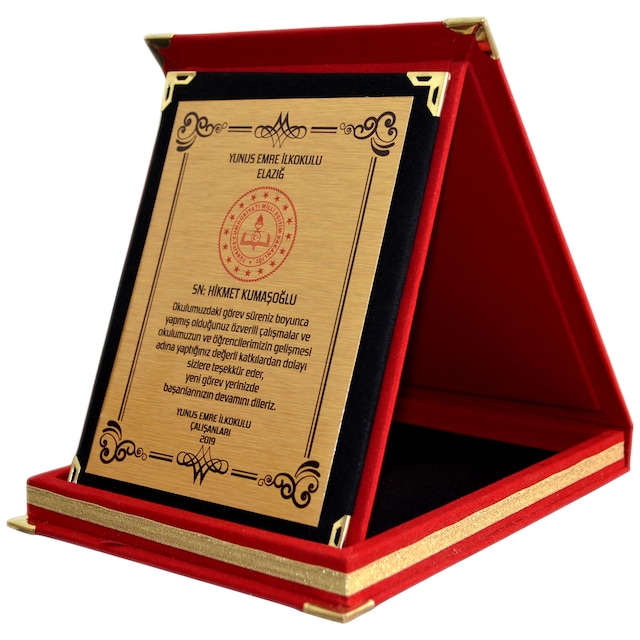 Dijital Baskılı Plaket - Ödül Derece Başarı Anı Hediye Plaketleri