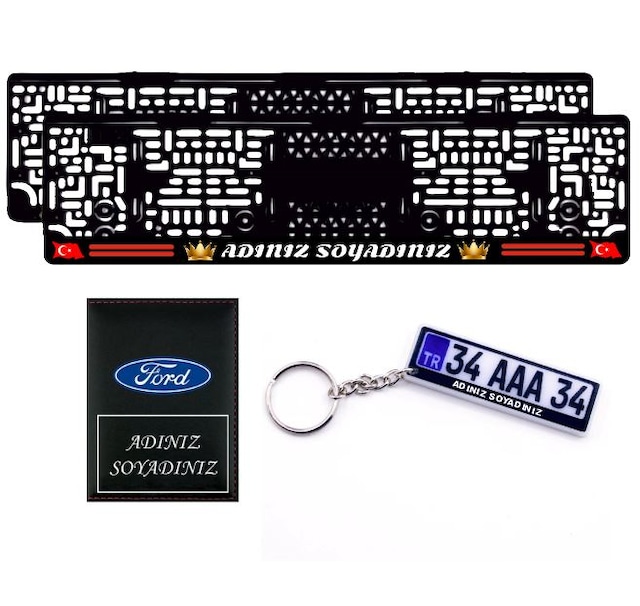 İSİMLİ PLAKALIK KİŞİYE ÖZEL ARAÇ PLAKALIK-RUHSAT KABI-ANAHTARLIK