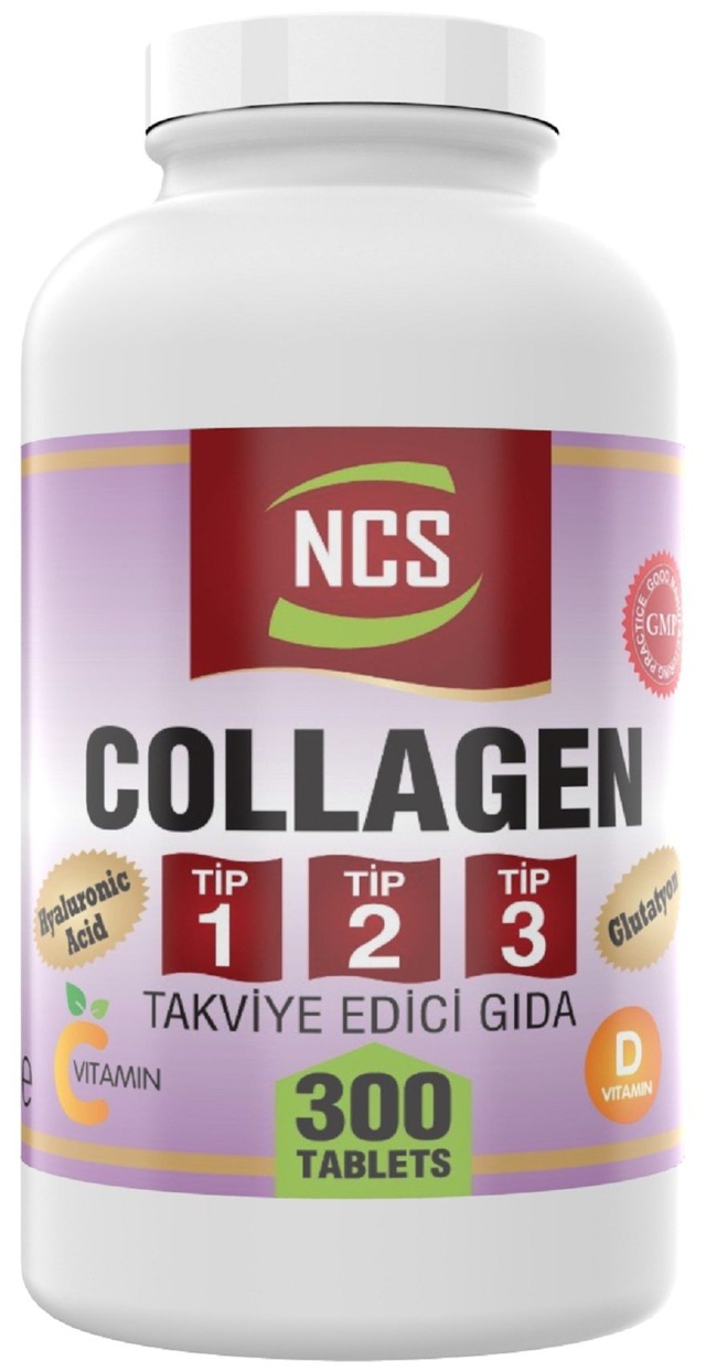 Ncs 300 Tablet Hidrolize Collagen Kolajen Type Tip 1-2-3 Hyal
