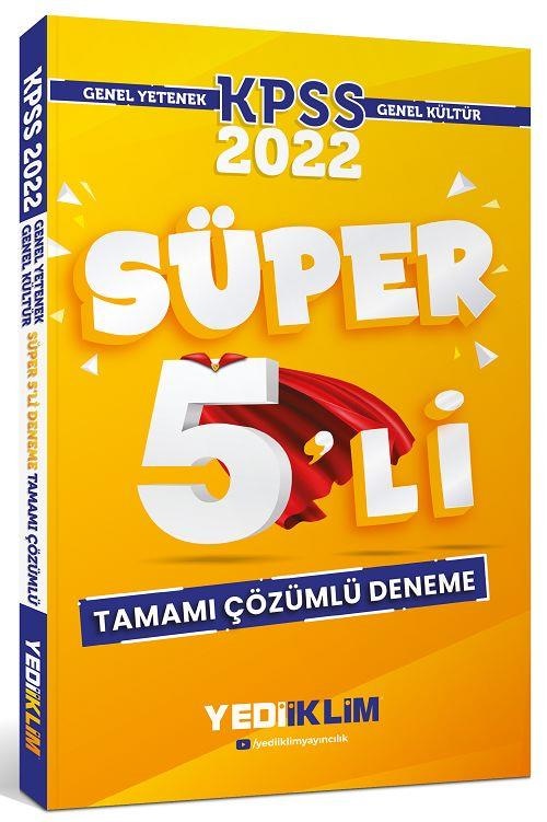 Yediiklim 2022 KPSS Genel Yetenek Genel Kültür Süper 5 li Deneme