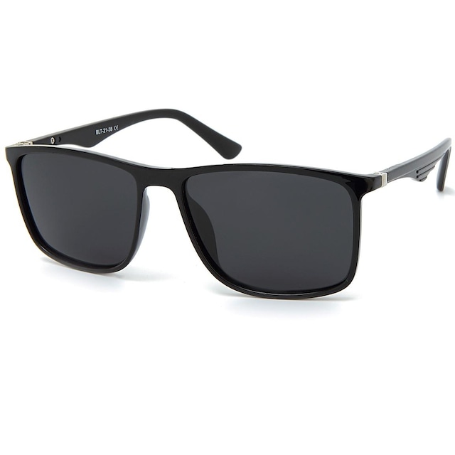 Belletti BL2138 Dikdörtgen Siyah Polarize Erkek Güneş Gözlüğü