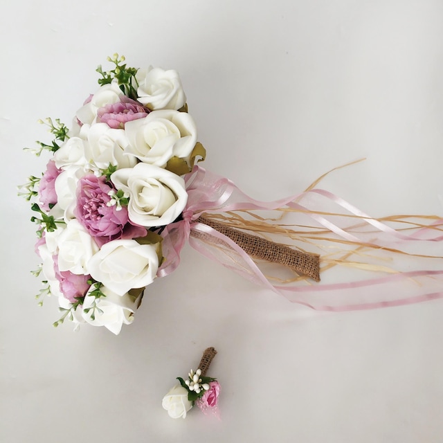 Gelin Buketi-Yaka çiçeği ikili Set-Model 4