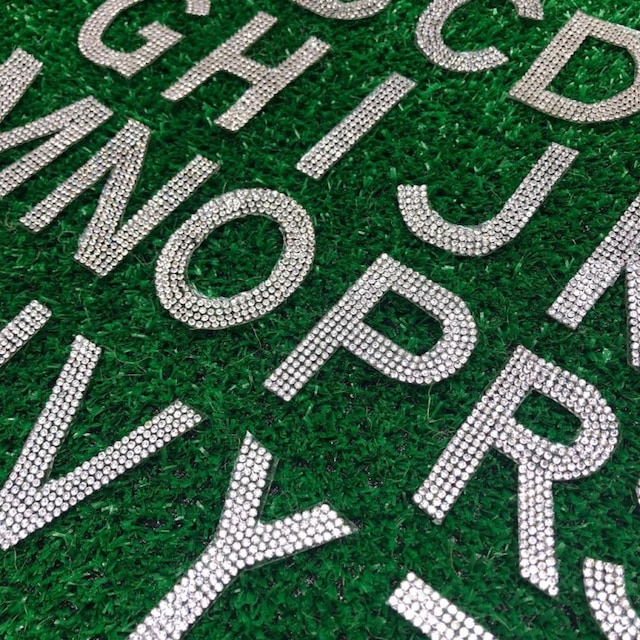 Kristal Taşlı Yapıştırma Harf 6 cm