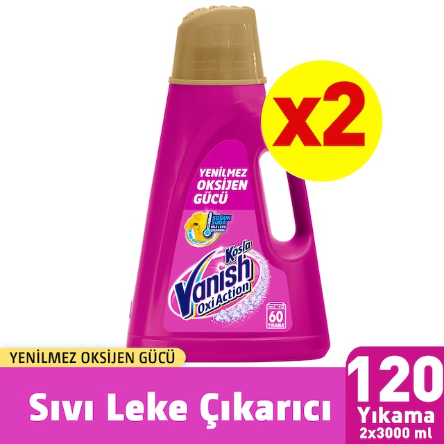 Vanish Kosla Oxi Action Gold Renkliler Sıvı Leke Çıkarıcı 2 x 3 L
