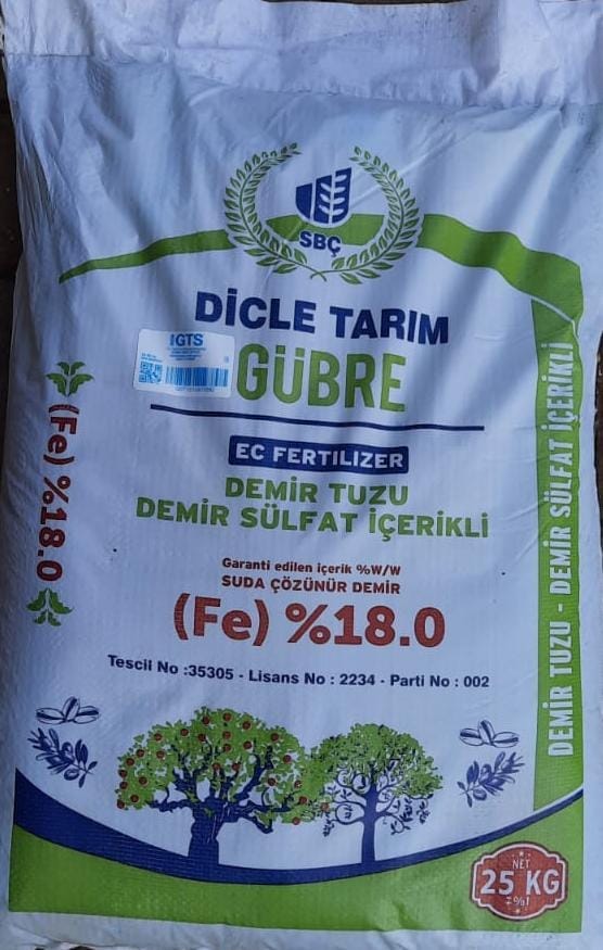 Gübre-Demir Sülfat (Kara Boya)-25 Kg