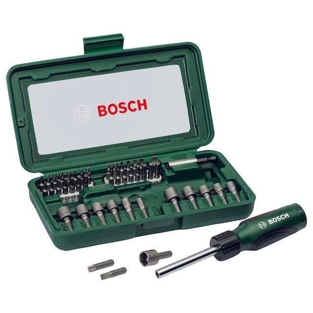 Bosch - 46 Parça Tornavida, Vidalama ve Lokma Uçlu Aksesuar Seti