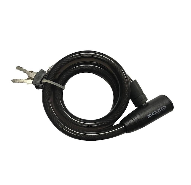 Zozo 12x800 MM Anahtarlı Bisiklet Kilidi Siyah