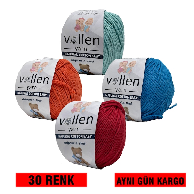 VollenYarn Premium Amigurumi İpi İpliği Punch (PANÇ) 50gr 30 Renk