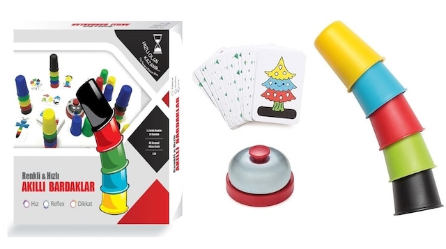 Akıllı Bardaklar Eğitici Zeka Oyunu Kutu Oyunu