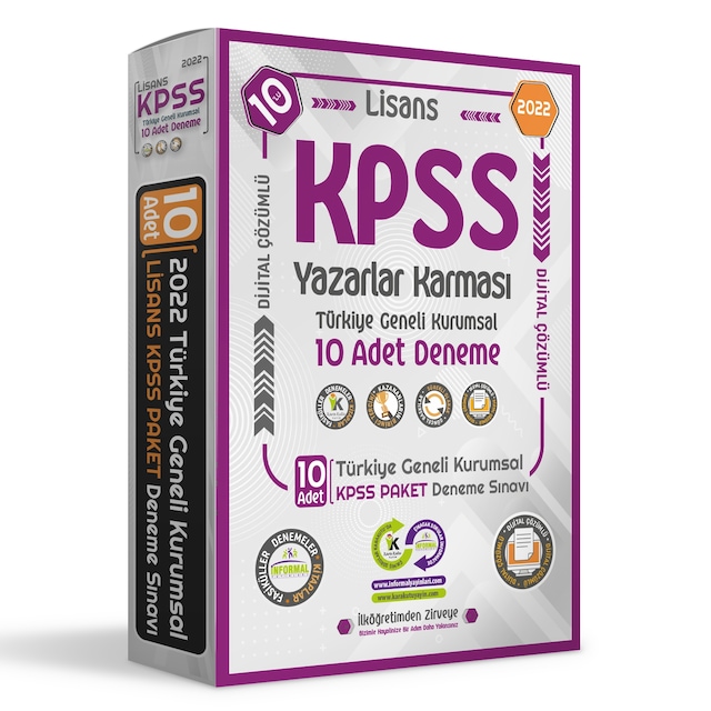 2022 KPSS Lisans Yazarlar Karması GY-GK 10’lu Dijital Çöz. Deneme