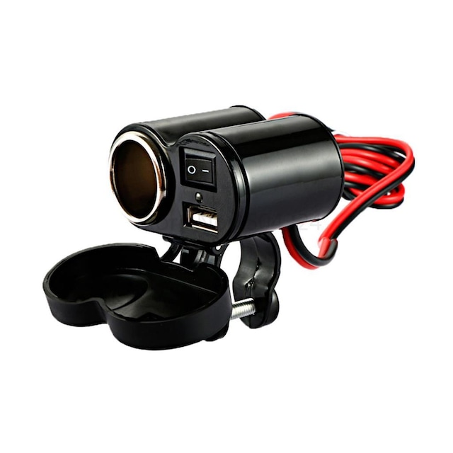 Knmaster USB-300 Motosiklet Kompakt Çakmaklık Ve USB Şarj Soketi