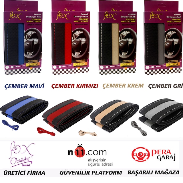 Fox Marka Sarmalı Direksiyon Kılıfı 14 Farklı Model
