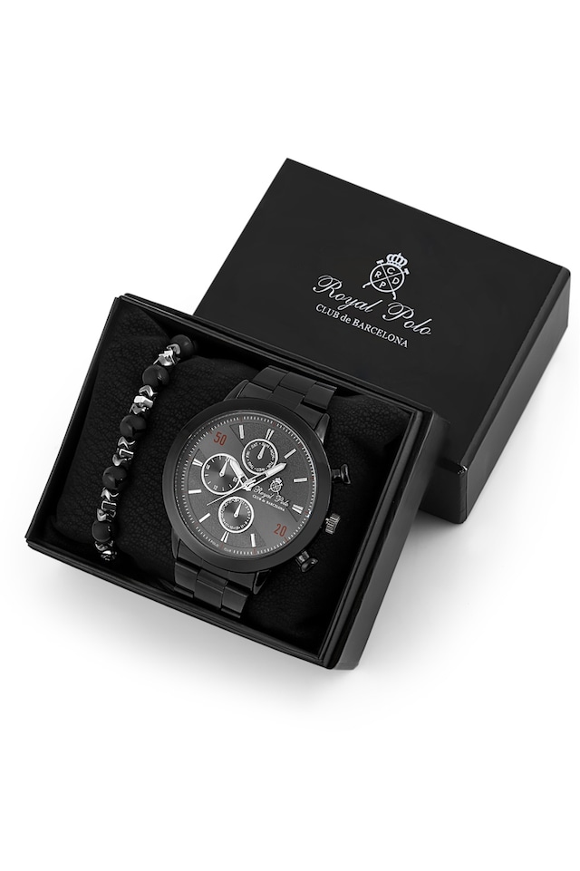 Royal Club De Polo Barcelona STWA010587 Babalar Gününe Özel Erkek Kol Saati + Bileklik