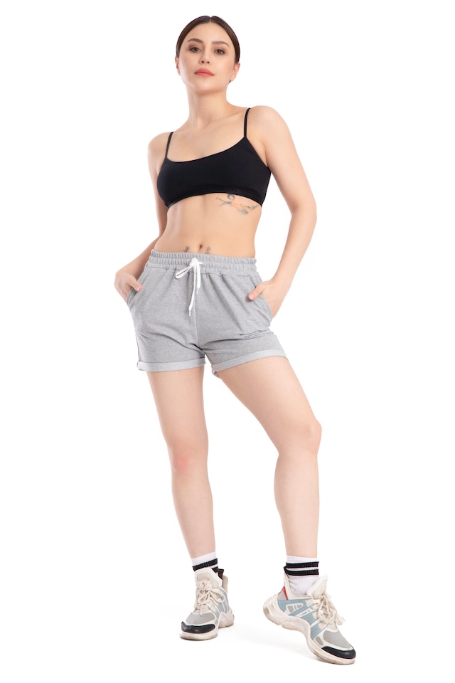 Tampap 385 Kadın Kısa Penye Beli İ̇pli Şort