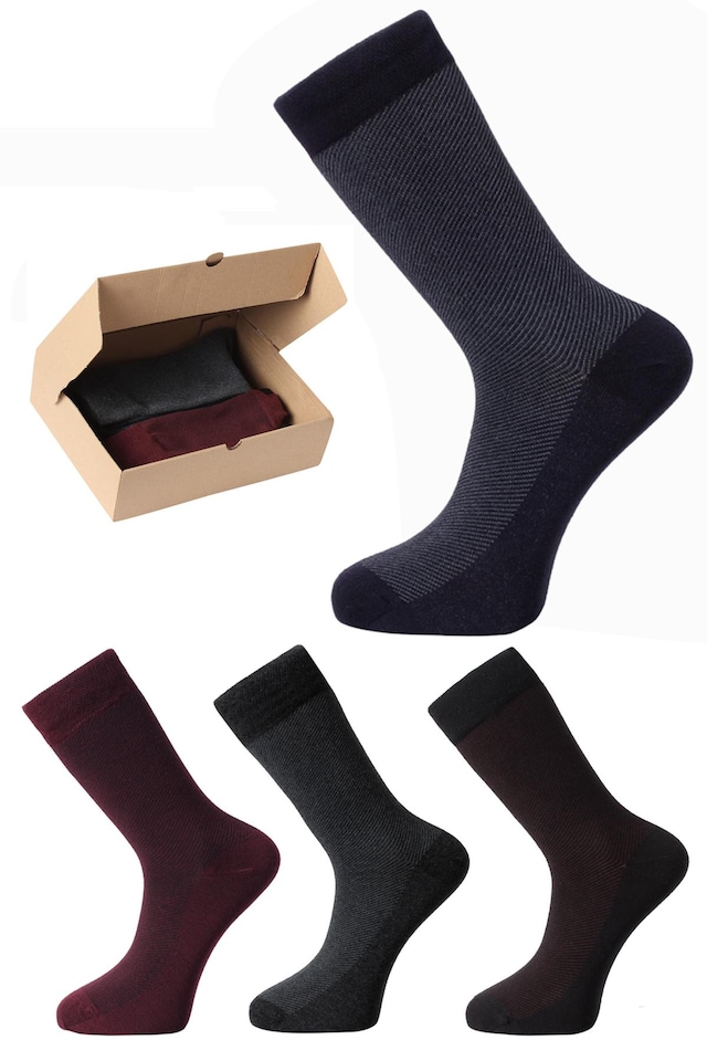 Sanus Desenli 6 Çift Pamuk Erkek Çorap 40-44