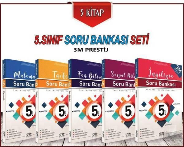 5.Sınıf Soru Bankası Seti 5 Kitap Rty Rota Yayınları
