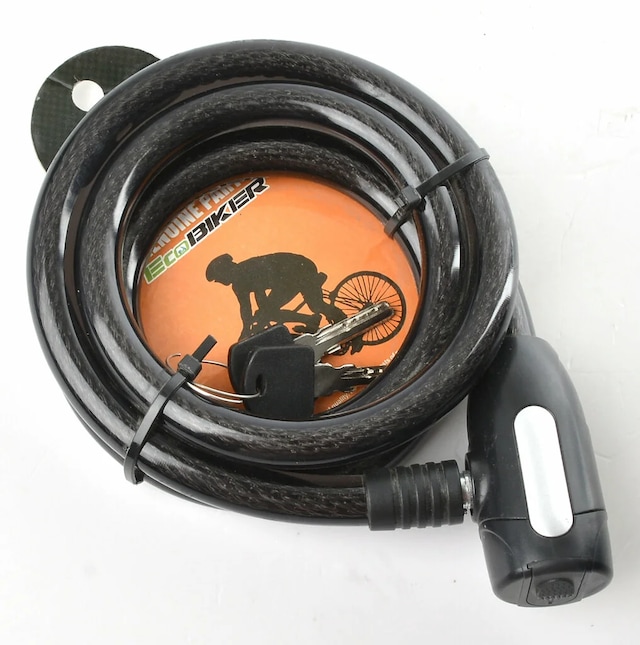 Bisiklet Kilit Çelik Halat Kilit 15x1500 Kilit Siyah 1.5 Metre