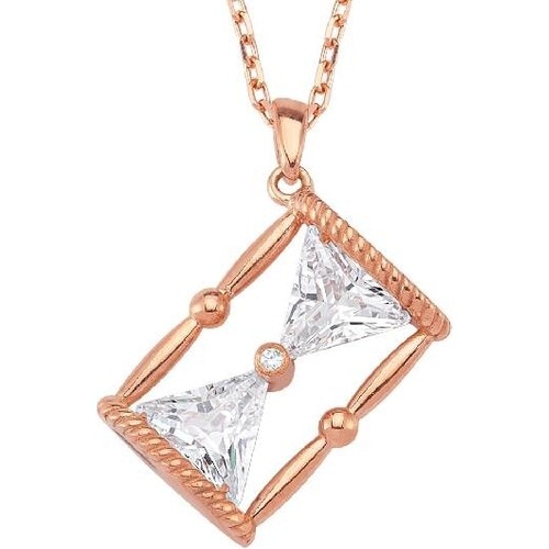 Altınbaş Silver Pırlanta Kum Saati Kolye