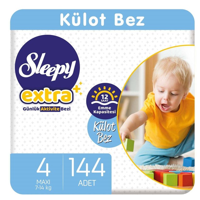 Sleepy Extra Günlük Aktivite Külot Bez 4 Numara Maxi 144 Adet