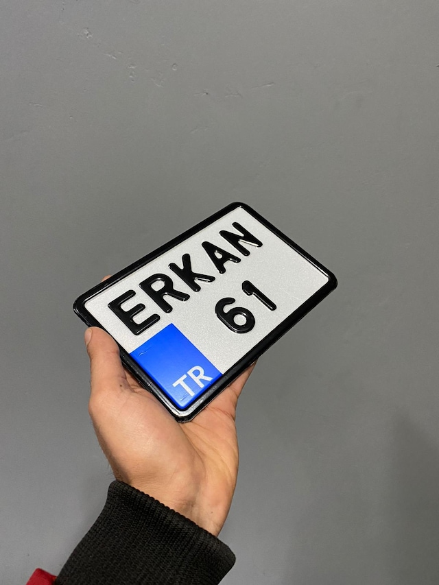 AppCity İSİMLİ MOTOSİKLET PLAKA-DEKOR PLAKA-BİSİKLET PLAKA 12X18C