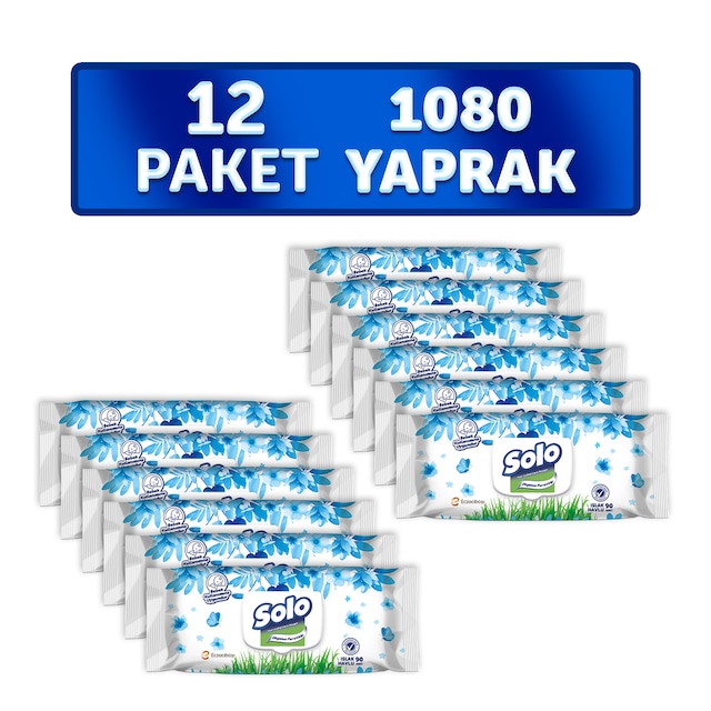 Solo Okyanus Ferahlığı Islak Havlu Mendil 12 x 90'lı