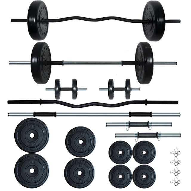 Fitset Spor 48 KG Z Barlı Halter Dambıl ve Fitness Ağırlık Seti