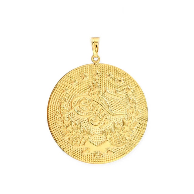 2,2 CM 14 AYAR  ALTIN TUĞRA KOLYE UCU