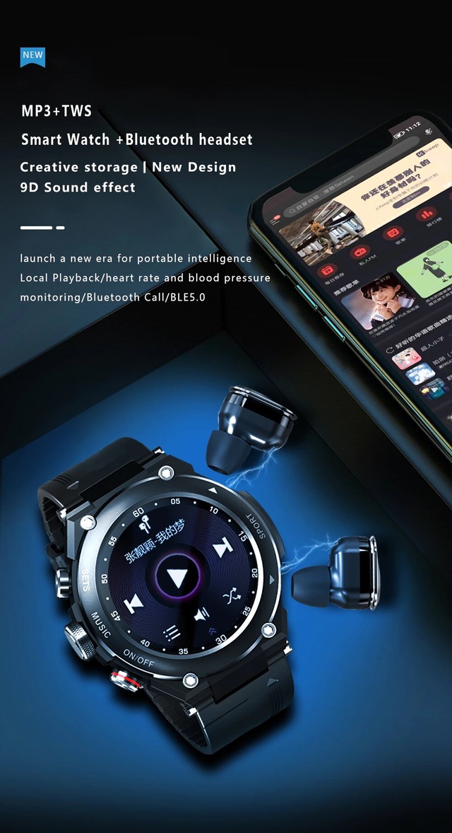 Su Geçirmez Bluetooth Smartwatch Saat