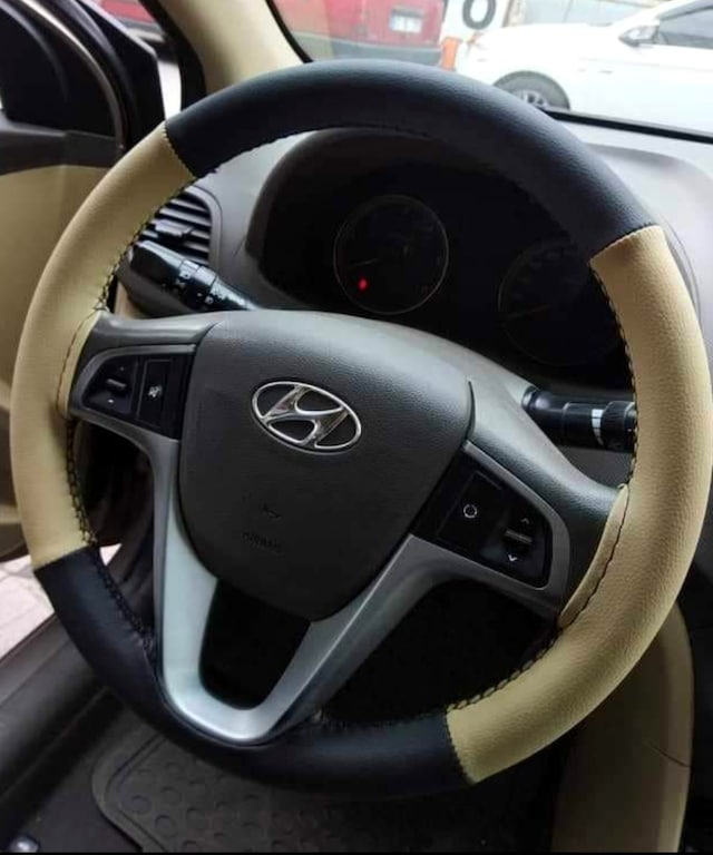 Gürler iki renkli deri direksiyon kılıfı dikmeli dikisli