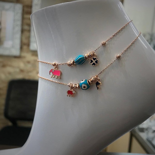 Gümüş mineli halhal nz142c2