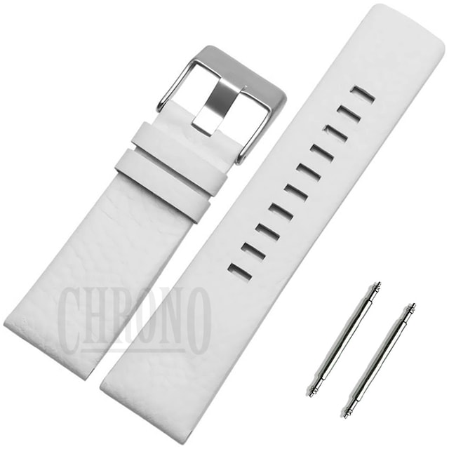 Diesel Beyaz Hakiki Deri Saat Kordonu 24-26-28-30mm Kayış