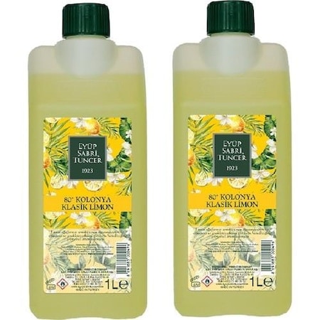 Eyüp Sabri Tuncer 80 Derece Klasik Limon Kolonyası Yedek Şişe 1 L x 2