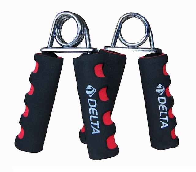 Delta Sünger Tutamaçlı Iki Adet Deluxe El Yayı - Kırmızı & Siyah
