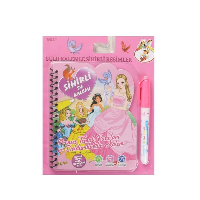 Sihirli Su Kalemli Boyama Kitabı / Prenses Temalı